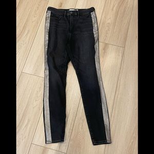 Athleta City Stripe Straight Leg Jeans